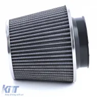 Leistungsfähiger Sportluftfilter in Silber, universell geeignet für 60-70mm Anschluss-image-6196763