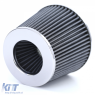 Leistungsfähiger Sportluftfilter in Silber, universell geeignet für 60-70mm Anschluss-image-6196767