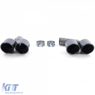 Leistungsheckdiffusor glänzend mit schwarzen Endrohren geeignet für BMW X3 G01-image-6198240