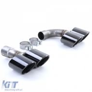 Leistungsheckdiffusor glänzend mit schwarzen Endrohren geeignet für BMW X3 G01-image-6198241