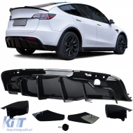 image-43-Leistungsheckdiffusor glänzend schwarz, geeignet für Tesla Model Y ab 2019