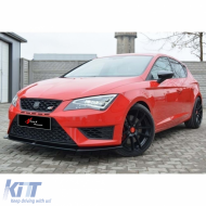Leon MK 3 Cupra/FR Max V2 Front Lip Piano Black Vacuum Plastic / 2012-2016