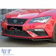 Leon MK 3,5 FL Cupra/FR Max V2 Front Lip Piano Black Vacuum Plastic  / 2017-2020