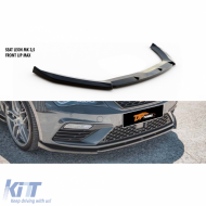 image-12-Leon MK 3.5 FL Max V6 Front Lip Piano Black Vacuum Plastic / 2017-2020