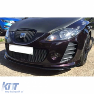 image-6-Leon MK2 Cupra/FR Max Front Lip Piano Black Vacuum Plastic / 2005-2009
