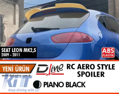 image-5-Leon MK2 FL RC AERO Style Dachspoiler Klavier Schwarz ABS / 2009-2012