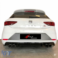 image-30-Leon Mk3 FL Custom Model Diffuser R+L Dual Output Piano Black Vacuum Plastic / 2017-2020