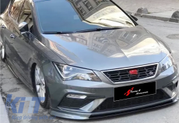 Leon Mk3 FL FR Front Lip Raw Vacuum Plastic / 2017 - 2020