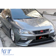 Leon Mk3 FL FR Front Lip Raw Vacuum Plastic / 2017 - 2020