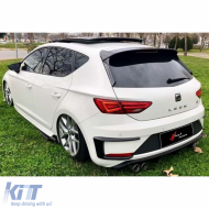 image-26-Leon Mk3 FL RC Style Rear Bumper Brows Piano Black Vacuum Plastic / 2017-2020