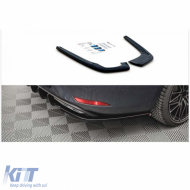 Leon Mk4 ST Max Rear Side Splitters Piano Black Vacuum Plastic / 2020 - up