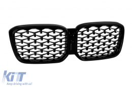 Leuchtende Nieren vom Typ Iconic Glow, Diamanttyp, geeignet für BMW X3 G01, X4 G02 2022-2024, schwarze Lackierung-image-6237152