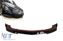 Lèvre pare-chocs pour Mercedes Classe C W204 S204 C204 Standard 2011-2015 Noir brillant-image-6126871