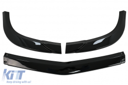 Lèvre pare-chocs pour Mercedes Classe C W204 S204 C204 Sport Line 2011-2015 Noir brillant-image-6100634