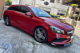 Lèvre spoiler avant Extension pour Mercedes CLA C117 X117 Sport Line 16-18 Noir brillant-image-6106799