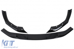 Lèvre spoiler pare-chocs Aileron pour BMW Série 5 G30 Limousine G31 Touring LCI 07.2020+ Conception sportive M Noir brillant-image-6100943