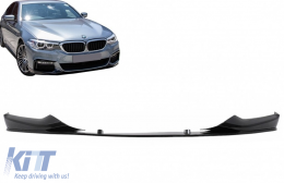 Lèvre spoiler pare-chocs avant pour BMW Série 5 G30 G31 2017-2019 M Look Noir brillant-image-6108479