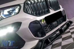 Lèvre Spoiler Pare-chocs avant pour BMW X6 G06 2019-2023 Noir brillant-image-6083105
