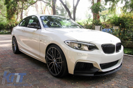 Lèvre spoiler pour BMW 2 F22 F23 2013+ Coupé Cabrio M-Performance Look Noir brillant-image-6076969