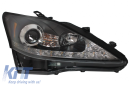 Lexus IS XE20 (2006-2013) LED DRL Első lámpák dinamikus kanyarodó, irányjelzőlámpa fekete kiadás-image-6022467
