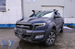 LHD Phares Barre lumineuse LED pour Ford Ranger 15-20 Plein boîtier noir Dynamique-image-6091441