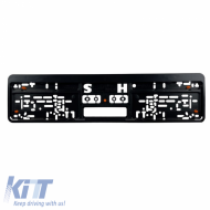 Licence Plate Frame Plastic Black 20355 1 Pc