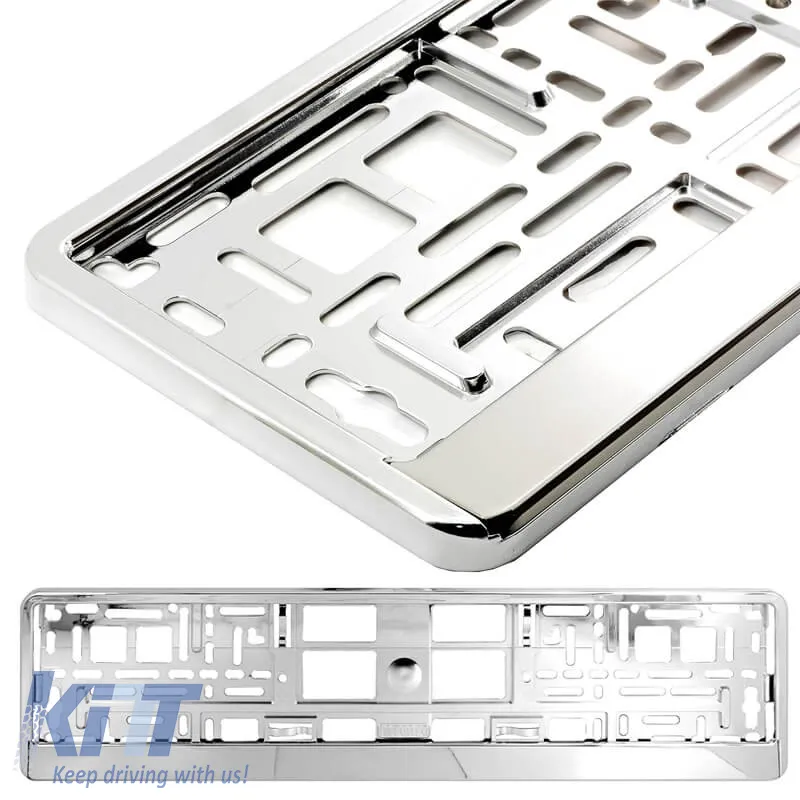 Licence Plate Frame Plastic Chrome 1 Pc 20369