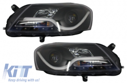 Light Bar LED DRL Headlights suitable for VW  Passat B7 (10.2010-10.2014) Black - LPVWI3