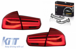 Lightning Conversion Kit to LCI Design LED Taillights and Mirror Indicators suitable for BMW 3 Series F30 (2011-2019) with Dynamic Sequential Turning Light - COTLBMF30RCWT