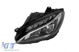 Linker statischer LED-Scheinwerfer geeignet für Mercedes C-Klasse W205 Limousine, S205 Kombi 2014-2018-image-6256929