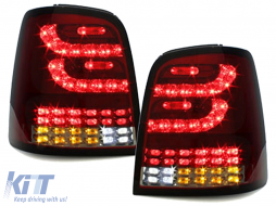 LITEC Full LED Taillights suitable for VW Touran I MPV 1T (2003-2010) Red Smoke-image-62444