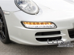 Litec LED DRL Daytime Running Light front indicator with position light suitable for PORSCHE 911/997 05-09-image-65314