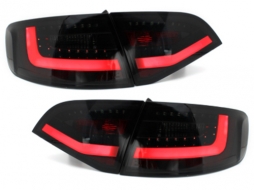 LITEC LED Taillights suitable for AUDI A4 B8 (8K) Avant (2009-2012) Black/Smoke - RA14KALBS