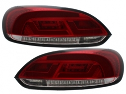 LITEC LED taillights suitable for VW SCIROCCO III 08-10 red/crystal-image-62418