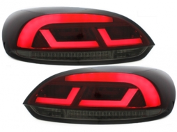 LITEC LED taillights suitable for VW SCIROCCO III 08-10 red/smoke - RV41KLRS