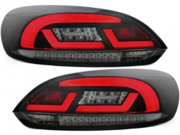LITEC LED taillights suitable for VW SCIROCCO MK3  III 2008-2013  black/smoke - RV41KLBS