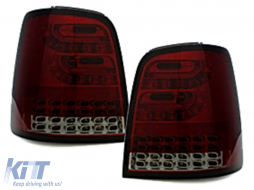 LITEC Teljes LED Hátsó Lámpa VW Touran I MPV 1T (2003-2010) piros füst-image-62445