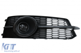 Lökhárító alsó oldal rács, AUDI A6 C7 4G S Line Facelift (2015-2018) modellekhez, fekete verzió-image-6068847