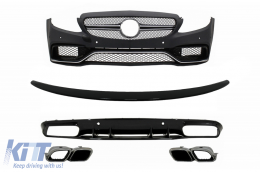 image-36-
Lökhárító, diffúzor, spoiler és kipufogóvégek, Mercedes C205 A205 Coupe Cabrio 14-19 modellekhez, C63S kivitel