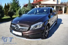 Lökhárító splitter szett MERCEDES Benz W176 A-osztály (2012-08/2015), A45 AMG Dizájn, 8 darab-image-6095682