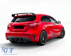 Lökhárító splitter szett MERCEDES Benz W176 A-osztály (2012-08/2015), A45 AMG Dizájn, 8 darab-image-6095684