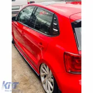 image-8-Louver de fenêtre latérale adapté pour Polo Mk6 Noir Piano ABS / 2018 après