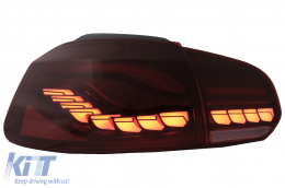 Luces Full LED para VW Golf 6 VI 08-13 Rojo Humo Secuencial Dinámico LHD RHD-image-6082682
