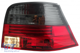 Luces traseras adecuado para VW Golf 4 IV 1997-2004 Humo rojo-image-6083588