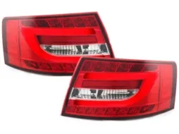 image-70-Luces traseras de barra de luces LED para Audi A6 4F C6 04-08 Limousine rojo/cristal