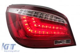 Luces traseras de barra LED para BMW Serie 5 E60 LCI 2007-2010 Rojo Claro-image-6105797