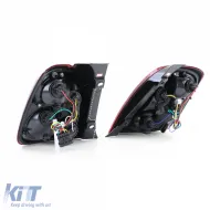 Luces traseras de vidrio claro rojas adecuadas para Fiat 500 2007-2015-image-6205345