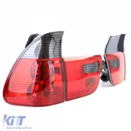 Luces traseras de vidrio claro rojo humo adecuadas para BMW X5 E53 99-03-image-6198788