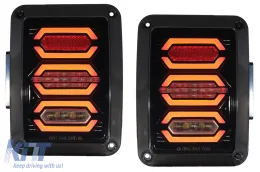 image-1-Luces traseras Full LED adecuado para JEEP Wrangler JK 2007-2017 Humo