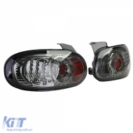Luces traseras LED de vidrio claro cromo ahumado adecuadas para Mazda MX-5 NB NBFL 1998-2005-image-6191455
